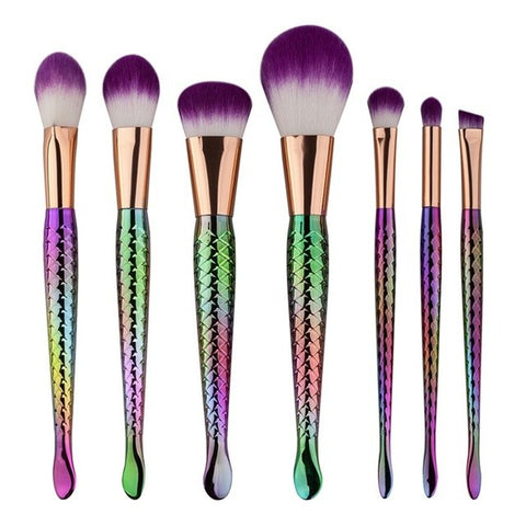 7Pcs Makeup Brushes Mermaid Brush