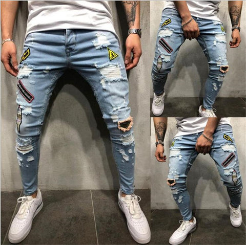 Fashion Streetwear Men's Jeans Vintage