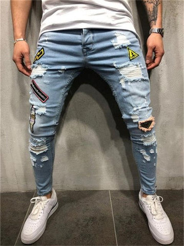 Fashion Streetwear Men's Jeans Vintage