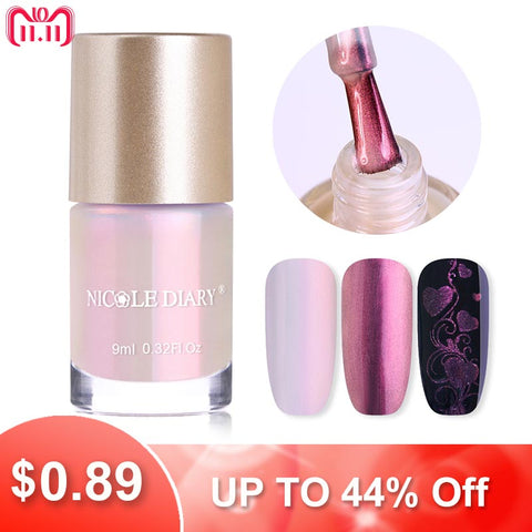 NICOLE DIARY 9ML Nail Polish Shell Mermaid Stamping Paint Polish