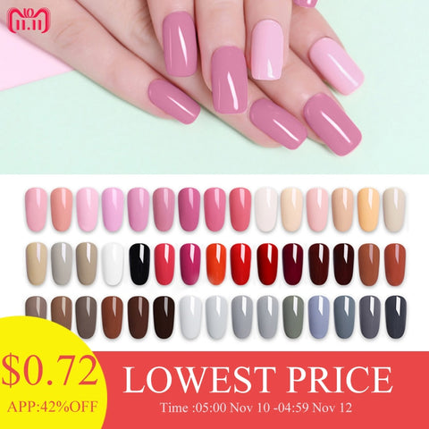 LILYCUTE Nail Art Gel 5ML Pure Color UV LED Gel Nail Polish