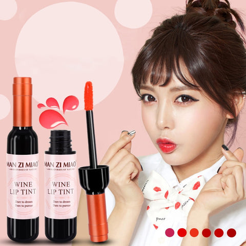 Korean Brand Wine Red Shape Lip Tint Baby Pink Lip