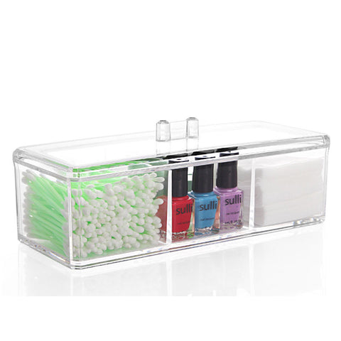 Crystal Acrylic Cosmatic Storage Boxes Cotton