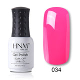 HNM 8ml Blue Red Pink Green Yellow Color Gel Nail Polish