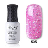 HNM 8ml Blue Red Pink Green Yellow Color Gel Nail Polish