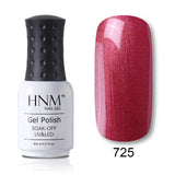 HNM 8ml Blue Red Pink Green Yellow Color Gel Nail Polish