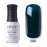 HNM 8ml Blue Red Pink Green Yellow Color Gel Nail Polish