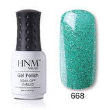 HNM 8ml Blue Red Pink Green Yellow Color Gel Nail Polish