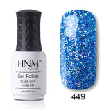 HNM 8ml Blue Red Pink Green Yellow Color Gel Nail Polish