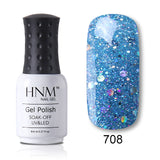 HNM 8ml Blue Red Pink Green Yellow Color Gel Nail Polish