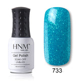 HNM 8ml Blue Red Pink Green Yellow Color Gel Nail Polish