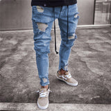 Men's Fashion Vintage Ripped Jeans Super