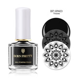 BORN PRETTY Black White Nail Stamping Polish Lacquer