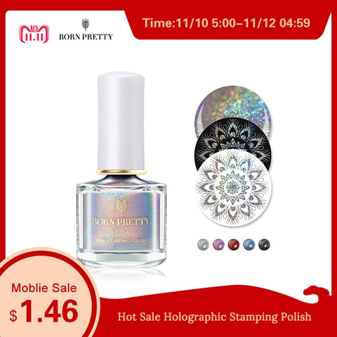 BORN PRETTY 6ml Holographic Stamping Nail Polish