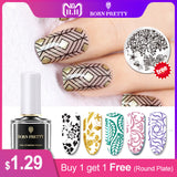 BORN PRETTY Black White Nail Stamping Polish Lacquer